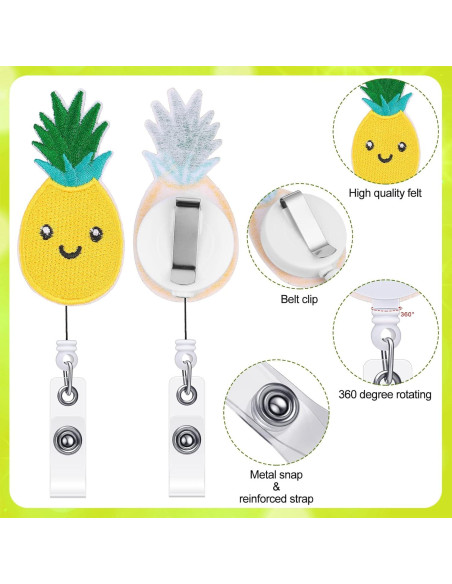 8 Ruedas de Insignia Retráctiles Zonon para Enfermeras