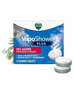 Pastillas de Vapor Vicks VapoShower Plus Eucalipto 12 unidades