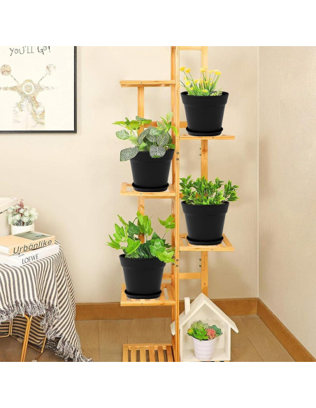 GARDIFE Paquete de 20 macetas redondas de 10 cm negras