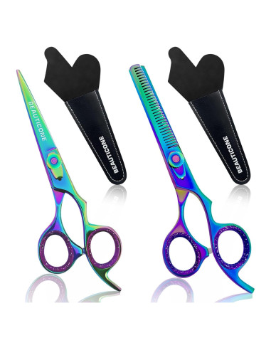 Juego de Tijeras de Barbero Beauticone 16.5 cm Acero Inoxidable