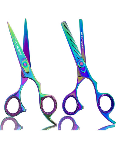 Juego de Tijeras de Barbero Beauticone 16.5 cm Acero Inoxidable