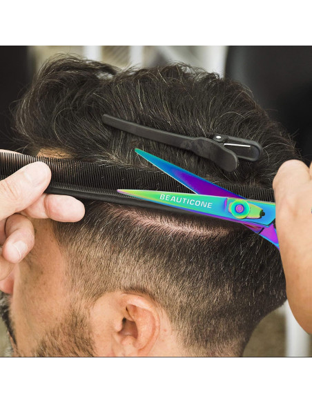 Juego de Tijeras de Barbero Beauticone 16.5 cm Acero Inoxidable