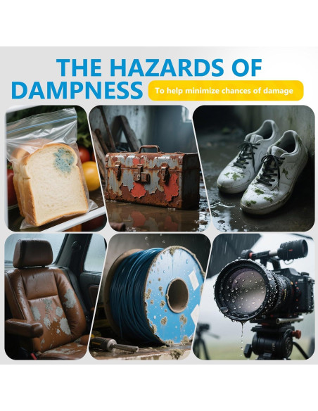 Absorbentes de Humedad Gel de Sílice 50g - 22 Paquetes