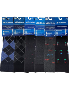 Calcetines de compresión Dr. Motion hasta la rodilla 8-15 mmHg - 6 pares 2