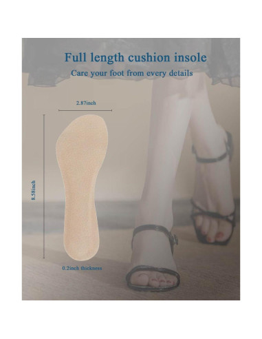 2 Pares de Almohadillas de Tacón Alto BTXYM - Piel de Cerdo Beige