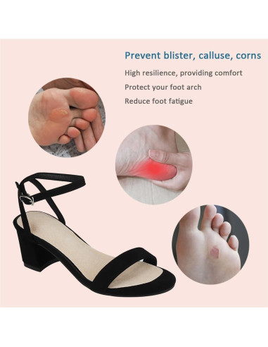 2 Pares de Almohadillas de Tacón Alto BTXYM - Piel de Cerdo Beige