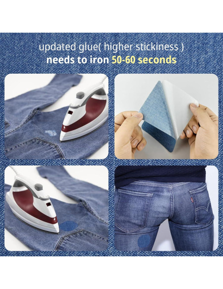 5 Parches de Planchar para Jeans Kuyaehe 12.7x9.4cm 5 Colores