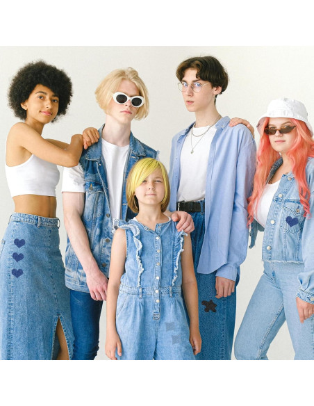 5 Parches de Planchar para Jeans Kuyaehe 12.7x9.4cm 5 Colores