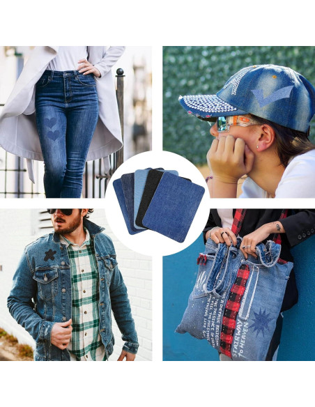 5 Parches de Planchar para Jeans Kuyaehe 12.7x9.4cm 5 Colores