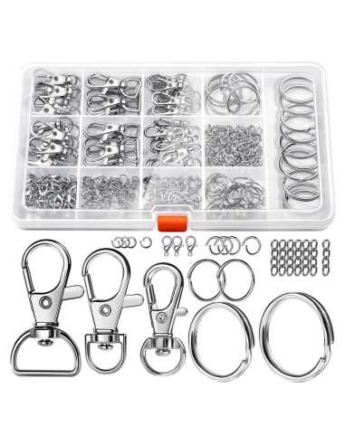 Kit de Llaveros 265PCS LEOBRO - Clips, Anillos y Ganchos