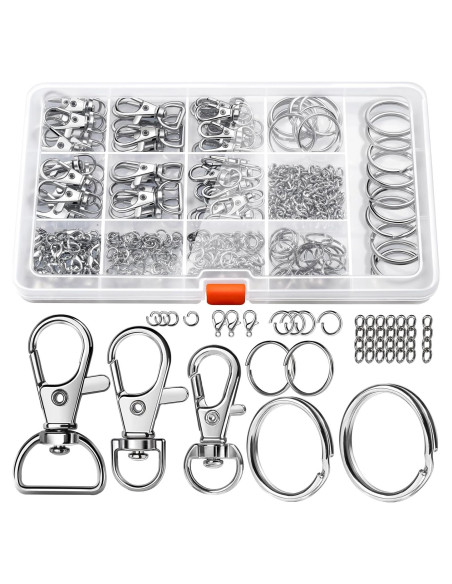 Kit de Llaveros 265PCS LEOBRO - Clips, Anillos y Ganchos