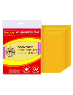 Trampas Adhesivas Amarillas Faicuk para Insectos - 10 Piezas