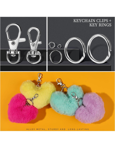 Kit de Llaveros 265PCS LEOBRO - Clips, Anillos y Ganchos
