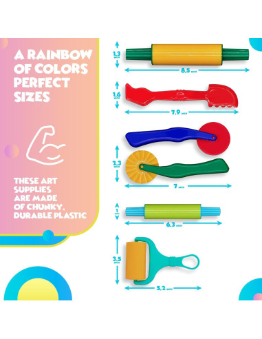 Juego de herramientas de modelado DIMROM 6 piezas no tóxicas