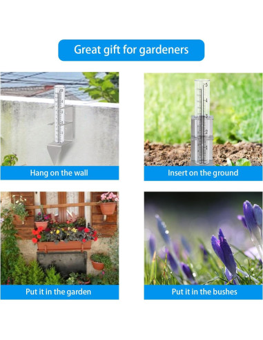 Medidor de Lluvia Exterior Timenued 12.7 cm a Prueba de Heladas