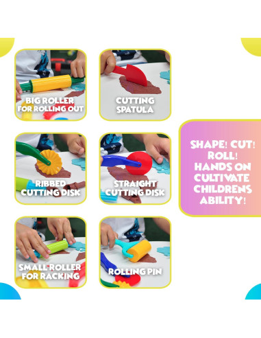 Juego de herramientas de modelado DIMROM 6 piezas no tóxicas