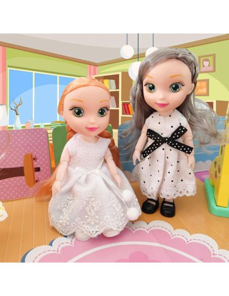 Muñecas Mini Niña Chenghai 16 cm con 10 Conjuntos de Ropa Muñecas Mini Niña Chenghai 16 cm con 10 Conjuntos de Ropa