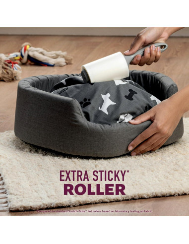 Rodillo Adhesivo Extra Pegajoso Scotch-Brite 2 Unidades 140 Hojas