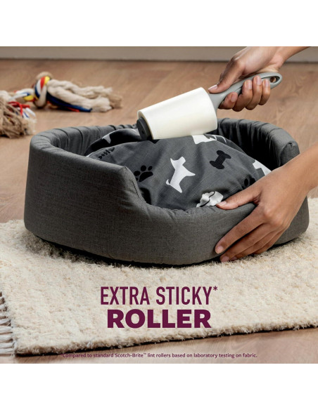 Rodillo Adhesivo Extra Pegajoso Scotch-Brite 2 Unidades 140 Hojas