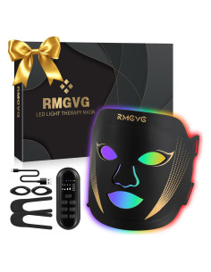 Máscara de Terapia de Luz Roja LED RMGVG - 7 Colores, Cuidado Facial