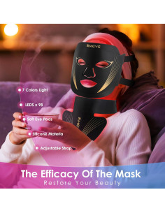 Máscara de Terapia de Luz LED RMGVG para Cara y Cuello 7 Colores 2
