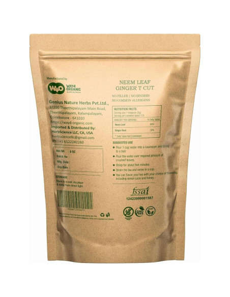 Té de Neem con Jengibre 227 g - Aumenta Inmunidad y Digestión