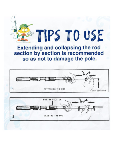 Caña de Pesca Telescópica WIDDEN para Niños 101.6 cm