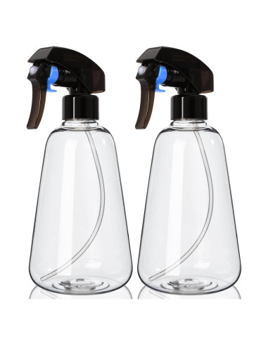 Botella de Spray Bealee 2 Pack 500ml Transparente a Prueba de Fugas