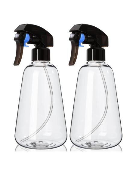 Botella de Spray Bealee 2 Pack 500ml Transparente a Prueba de Fugas