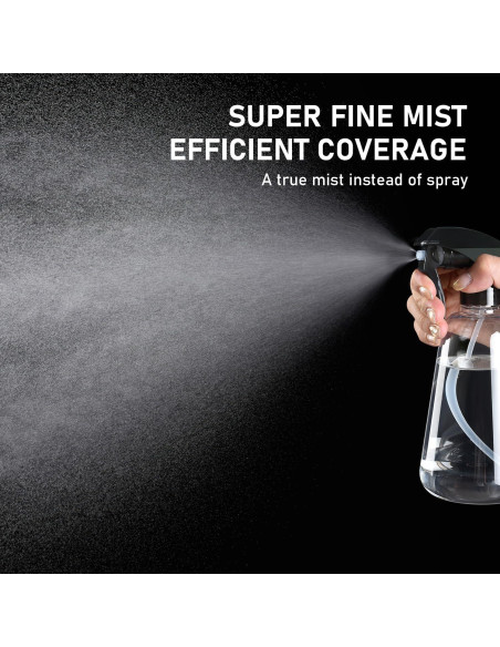 Botella de Spray Bealee 2 Pack 500ml Transparente a Prueba de Fugas