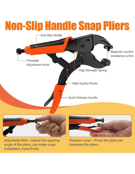 Kit de Herramientas de Botones a Presión NVAAV 60 Piezas