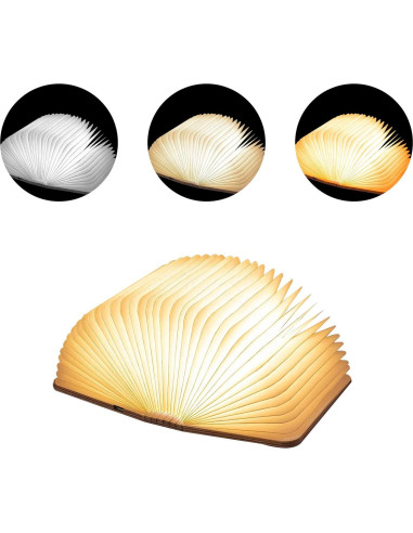 Lámpara de Libro Plegable Vergissm LED Recargable 3 Colores