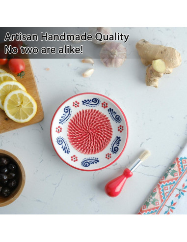 Juego de Platos Ralladores de Ajo Cerámica Evanilife 4 Pcs