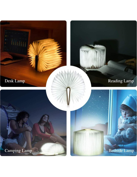 Lámpara de Libro Plegable Vergissm LED Recargable 3 Colores