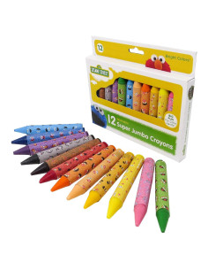 Crayones Jumbo Sesame Street 12 Colores No Tóxicos