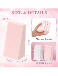 Esponjas Cosméticas TecUnite 100 Piezas Triangulares 2