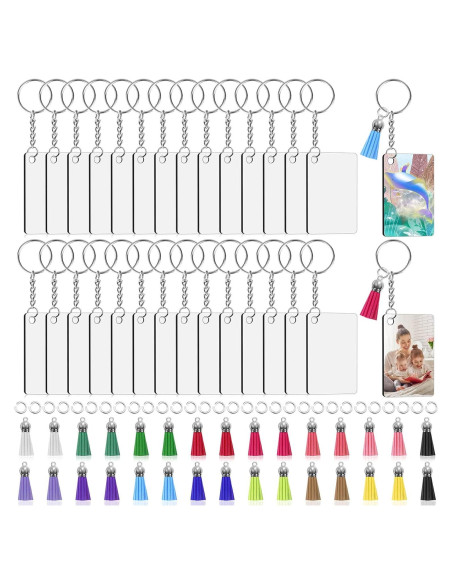 Kit de Llaveros en Blanco para Sublimación Modacraft 120 Piezas