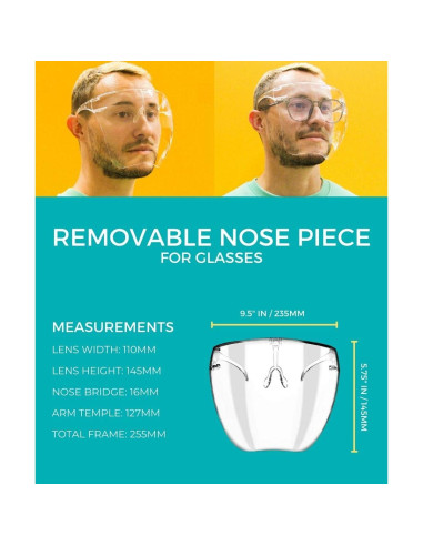 Gafas de Sol ZeroUV Visera Protectora Antivaho Transparente