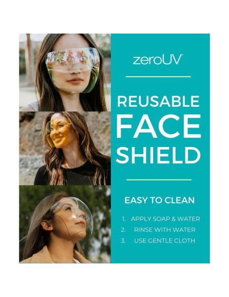 Gafas de Sol ZeroUV Visera Protectora Antivaho Transparente