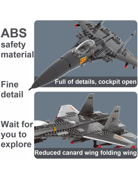 Set de Bloques de Construcción Aviones de Combate Militar 285PCS Set de Bloques de Construcción Aviones de Combate Militar 285PCS