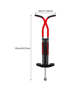 Pogo Stick Pro Master para Niños y Adultos - Negro/Rojo 2
