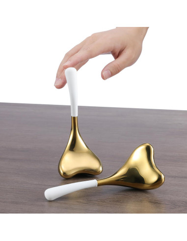 Bastones Gua Sha Cryo Fabludo Oro 2-en-1 Acero Inoxidable