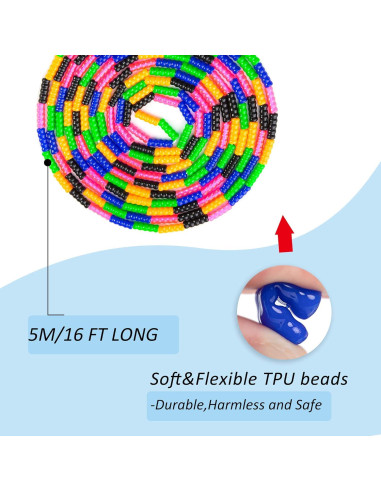 Cuerda de Saltar Doble Holandesa Beprezco 4.88 m Ajustable