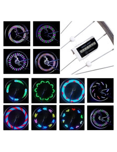 Luces LED para Ruedas de Bicicleta DAWAY A12 - 30 Patrones Brillantes