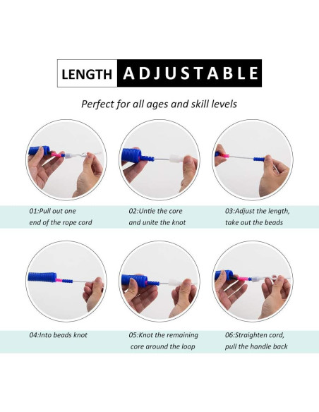 Cuerda de Saltar Doble Holandesa Beprezco 4.88 m Ajustable