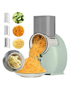 Rallador Eléctrico de Queso YonQu con 3 Cuchillas Intercambiables