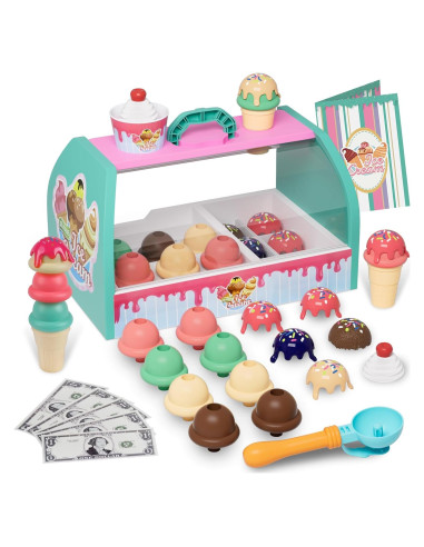 Juego de Helado Plunack 26 Piezas para Niños 3 a 6 Años