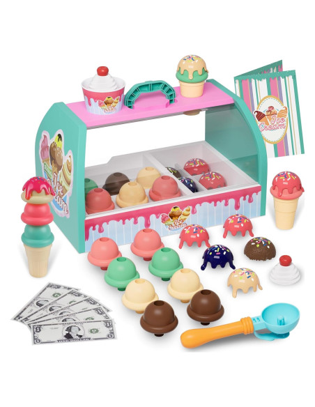 Juego de Helado Plunack 26 Piezas para Niños 3 a 6 Años