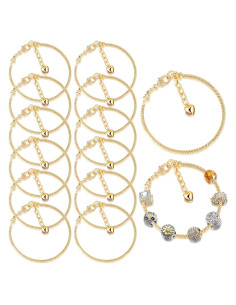 Pulsera de Cadena Ajustable Junkin con Cierre Corazón 20 cm