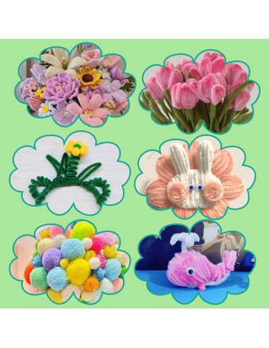 Kit de Manualidades Zlulary - 150 Piezas Limpiadores de Tuberías